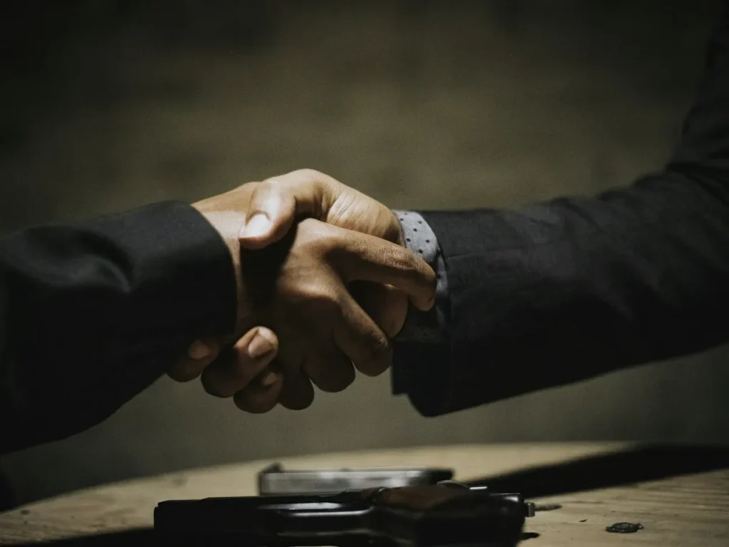 Handshake between PT PMA directors in Bali